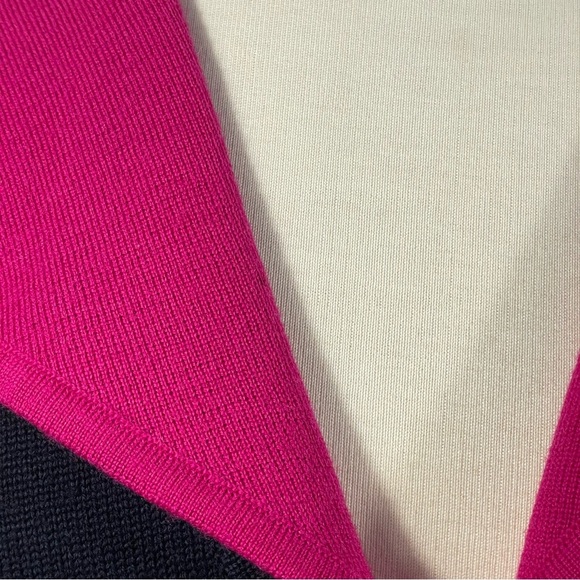 Vintage Laurel By Escada Wool Black Pink Blue Harlequin Diamond Cardigan Sz 42 - Picture 13 of 13